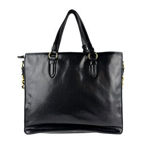 Salvatore Ferragamo Handbag Shoulder Bag Leather Metal Black Gold